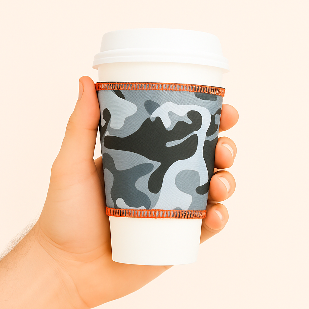 Gray Camo - Cup Sleeve
