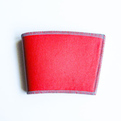Red Leather Cup Sleeve